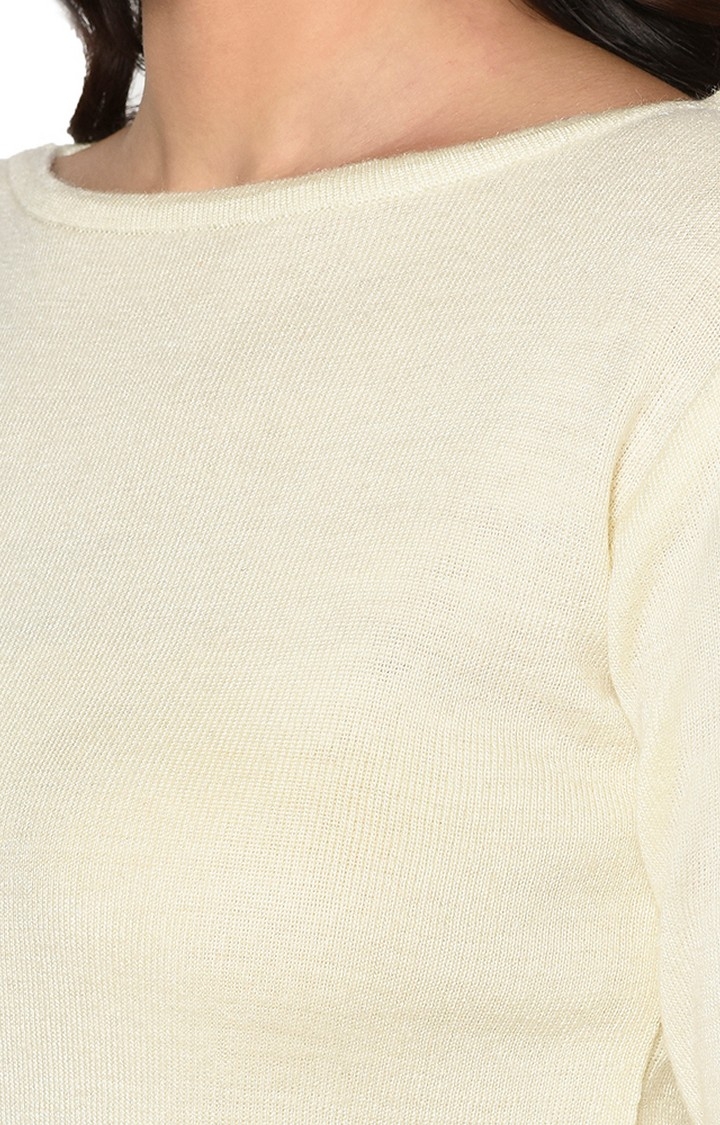 Fabnest | White Solid Sweaters 5
