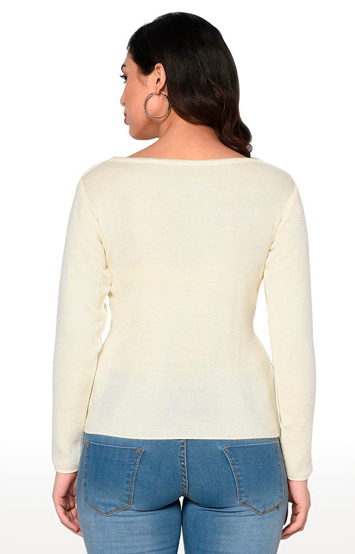 Fabnest | White Solid Sweaters 4