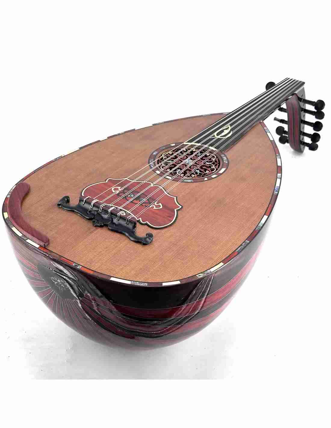 Zeriab Shami C-sh0+ Syrian Style Oud, Handcrafted with Cedar Top and Walnut Bowl 9