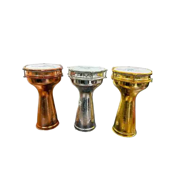Zeriab T-6ME Metallic Darbuka Tabla with Engraved Design, 6-inch