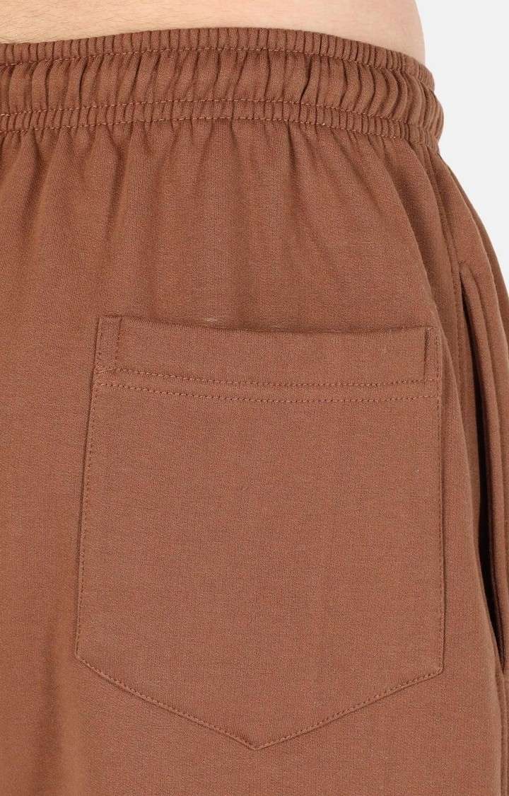 Men's Brown Solid Casual Joggers