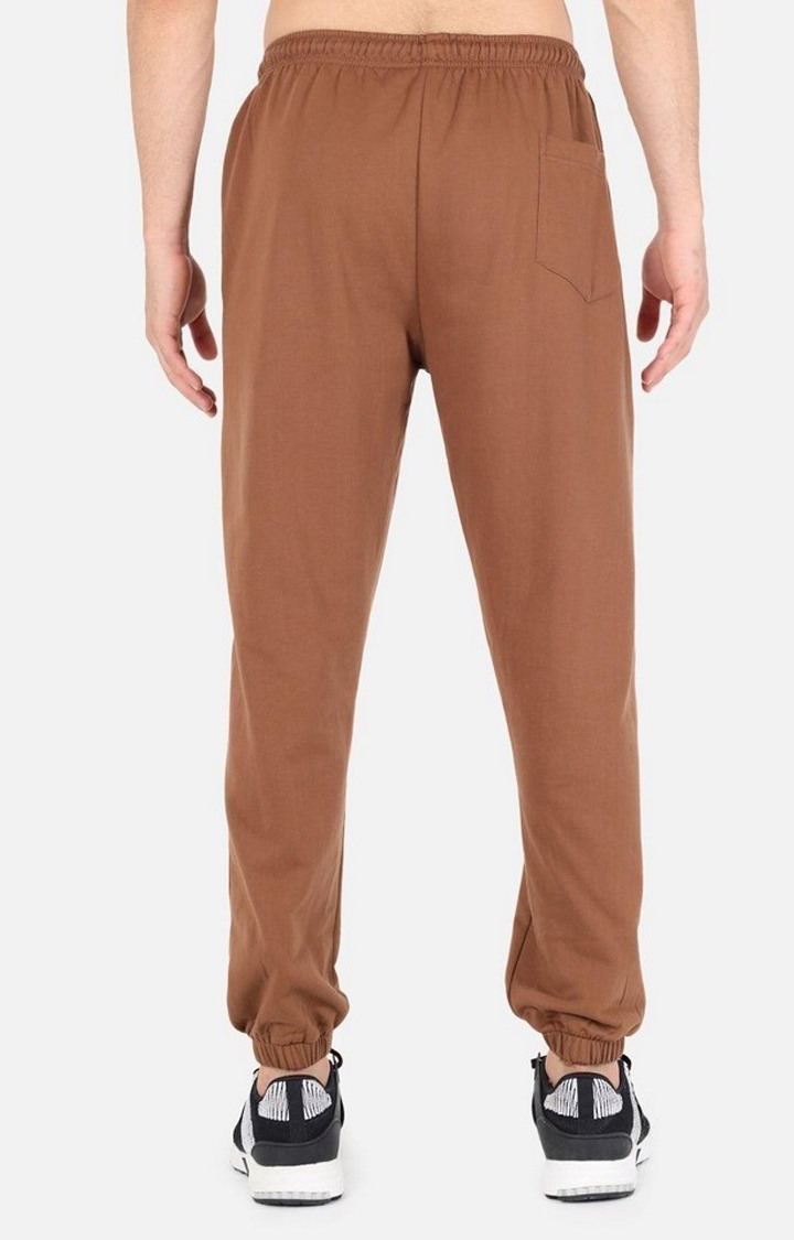 Men's Brown Solid Casual Joggers