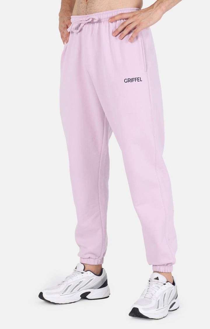 Men's Purple Solid Casual Joggers