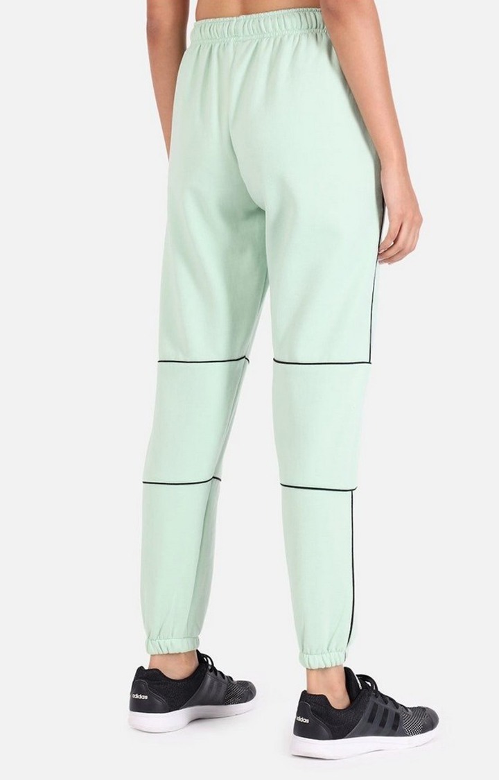 Women's Sea Green Solid Casual Joggers