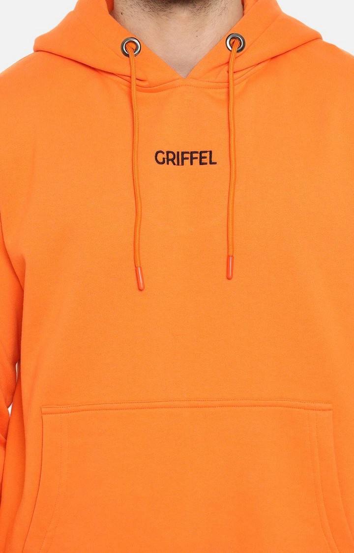 Men's Orange Solid Tracksuits