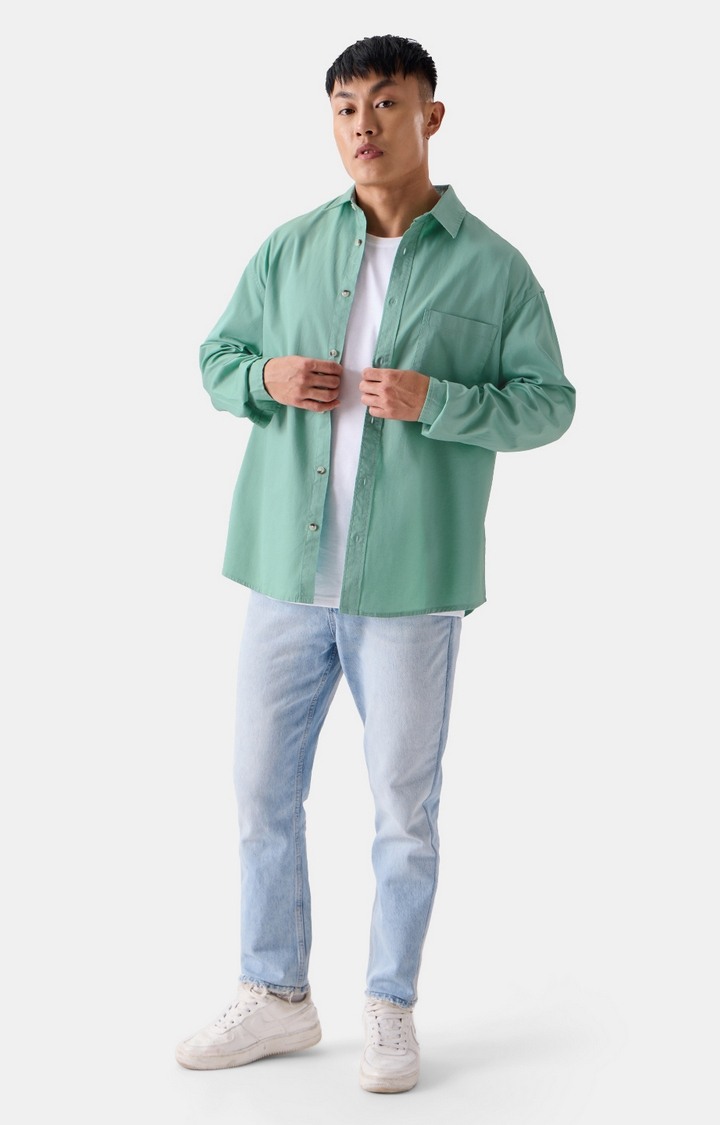 Men's Solids Blue Mist Shirts