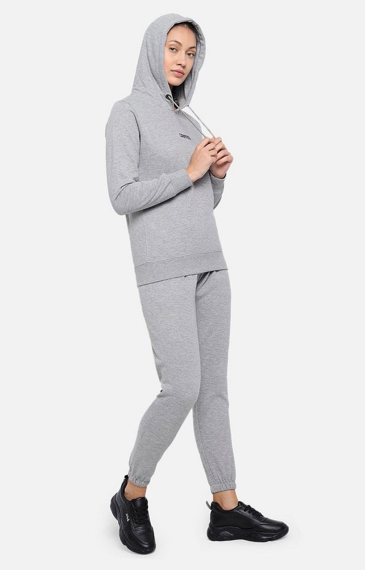 Women's Grey Solid Tracksuits
