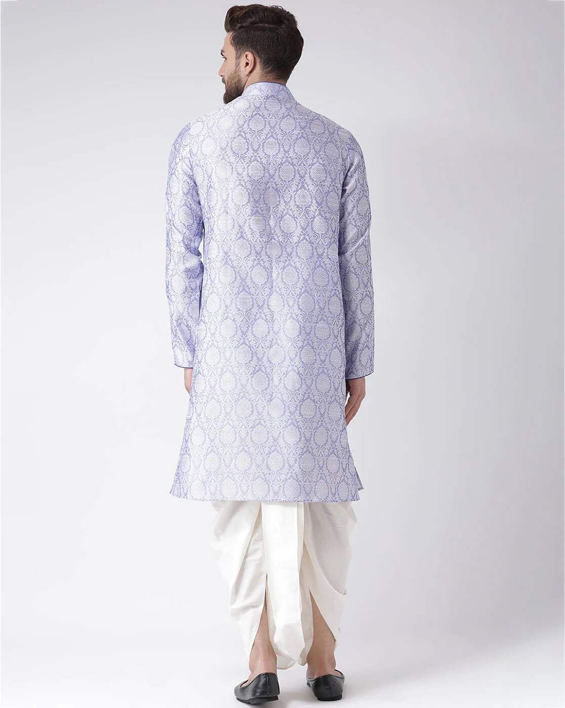 Chitwan Mohan Men Dupion Printed Kurtha Set