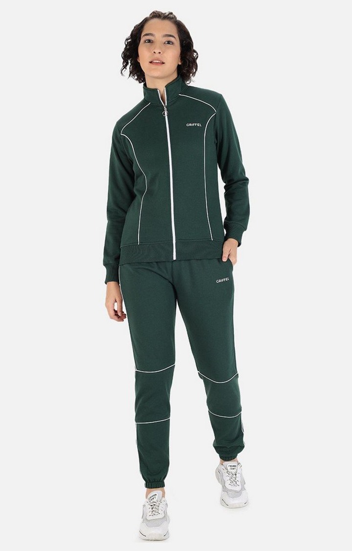 Dark green sales tracksuit womens