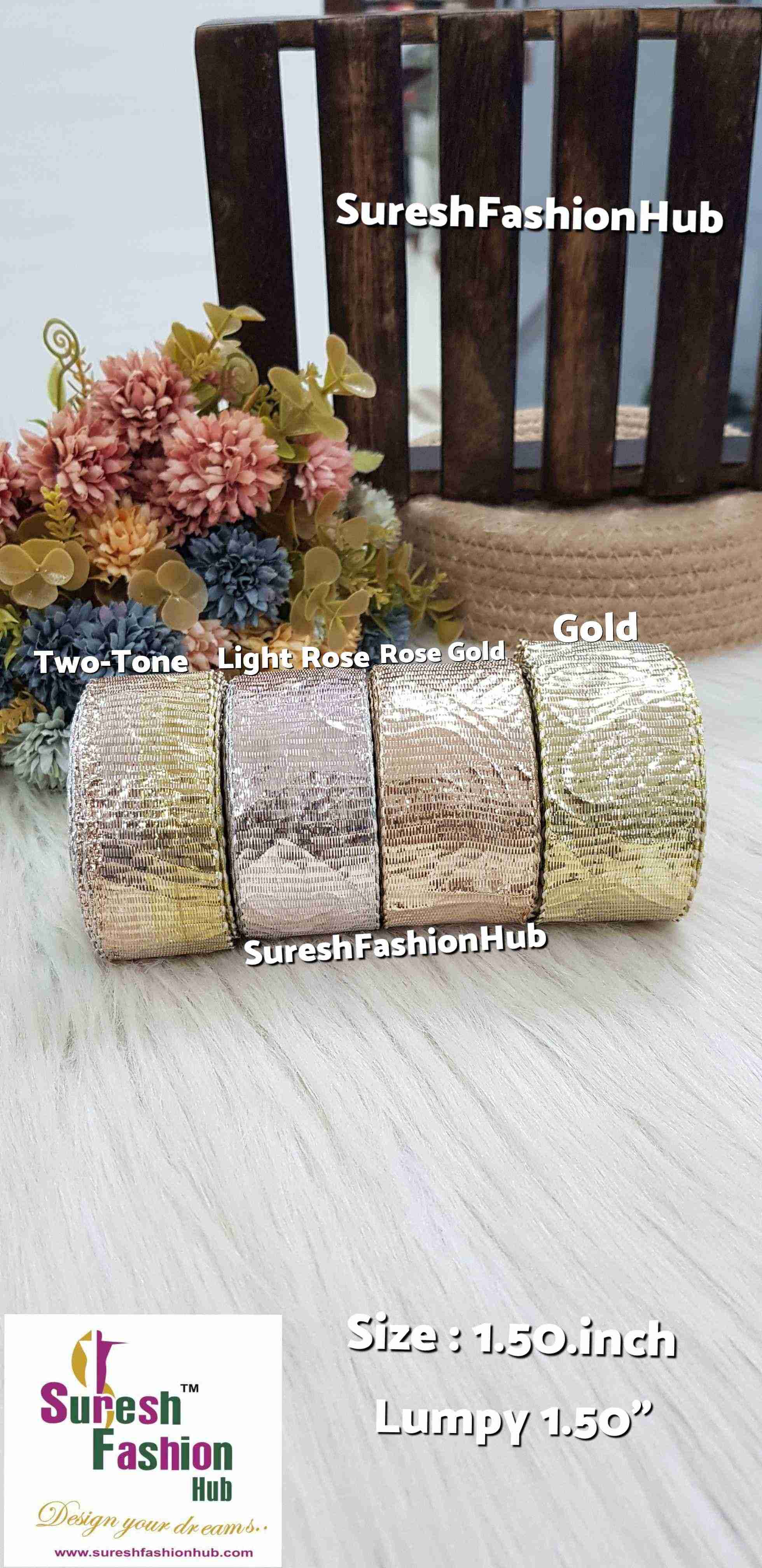 Rose Gold Lampi Gota Border 1.50'' inch