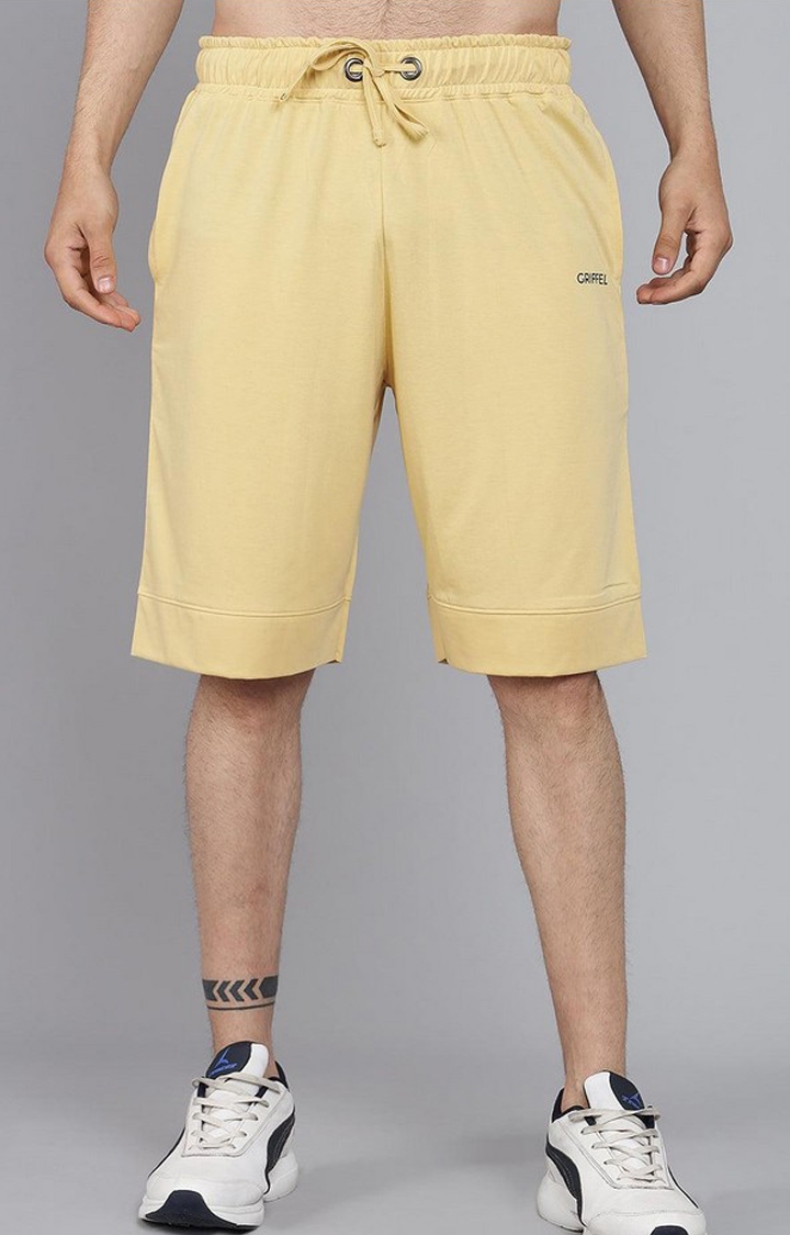 Men's Yellow Solid Co-ords