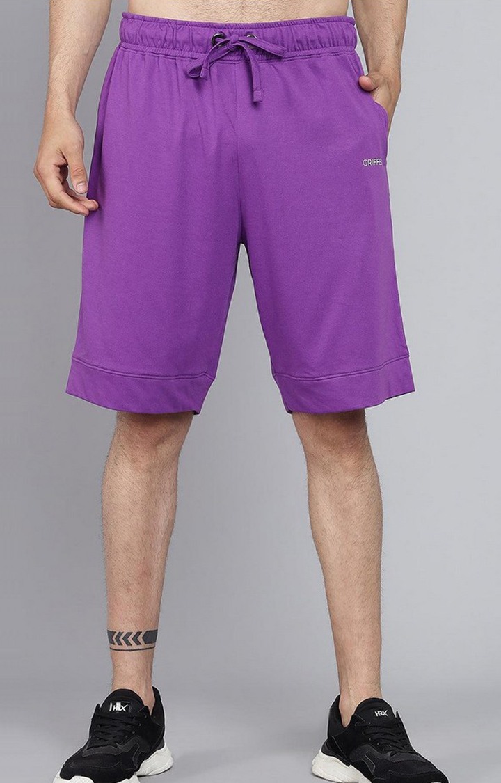 Men's Purple Solid Co-ords