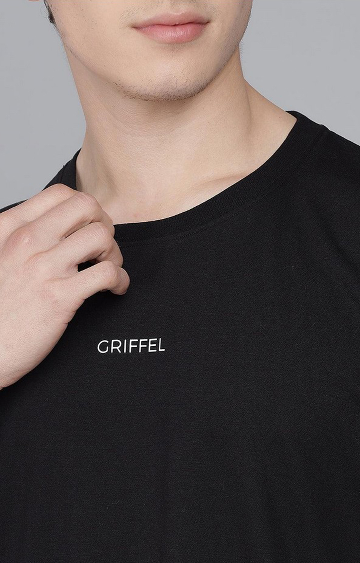 Men's Black Solid Tracksuits