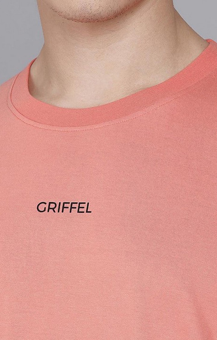 Men's Peach Solid Tracksuits