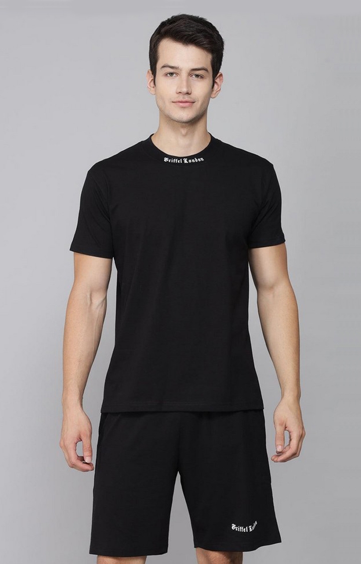 GRIFFEL | Men's Placement Print Regular fit T-shirt and Short Set