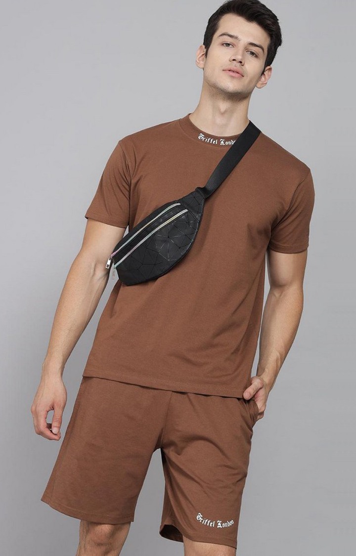 Men's Coffee Solid Co-ords