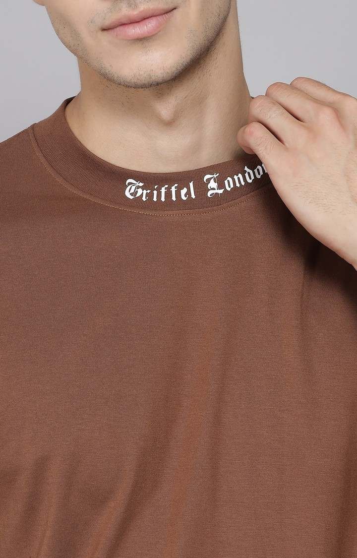 Men's Brown Printed Co-ords