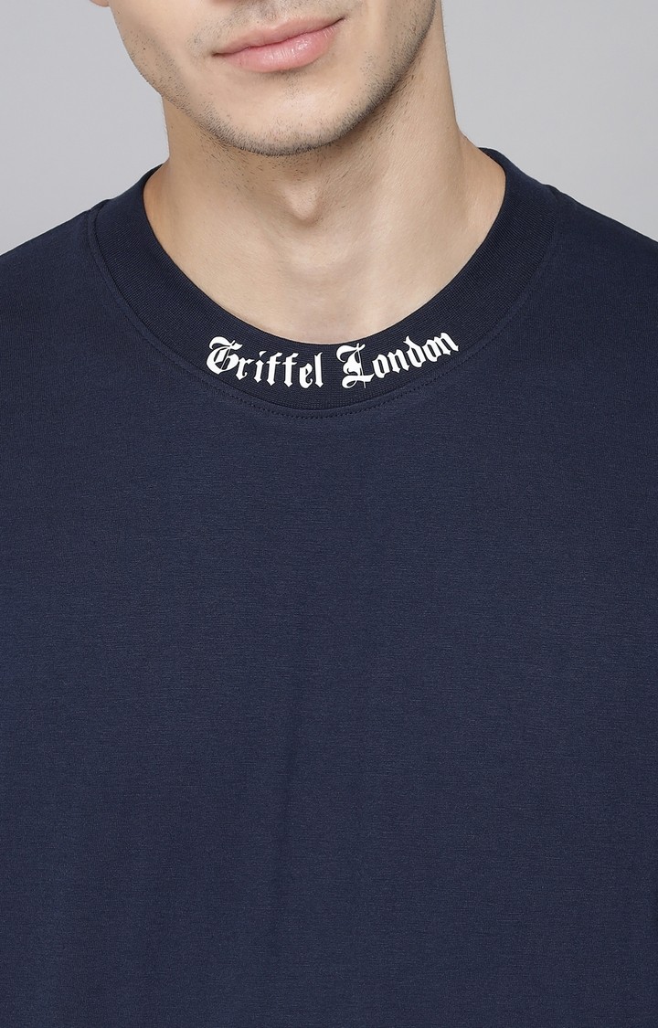 Men's Blue Printed Co-ords