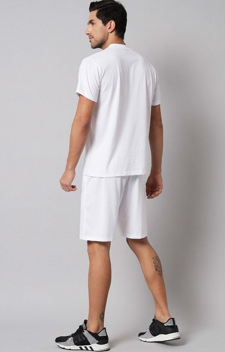 Men's White Typographic Co-ords