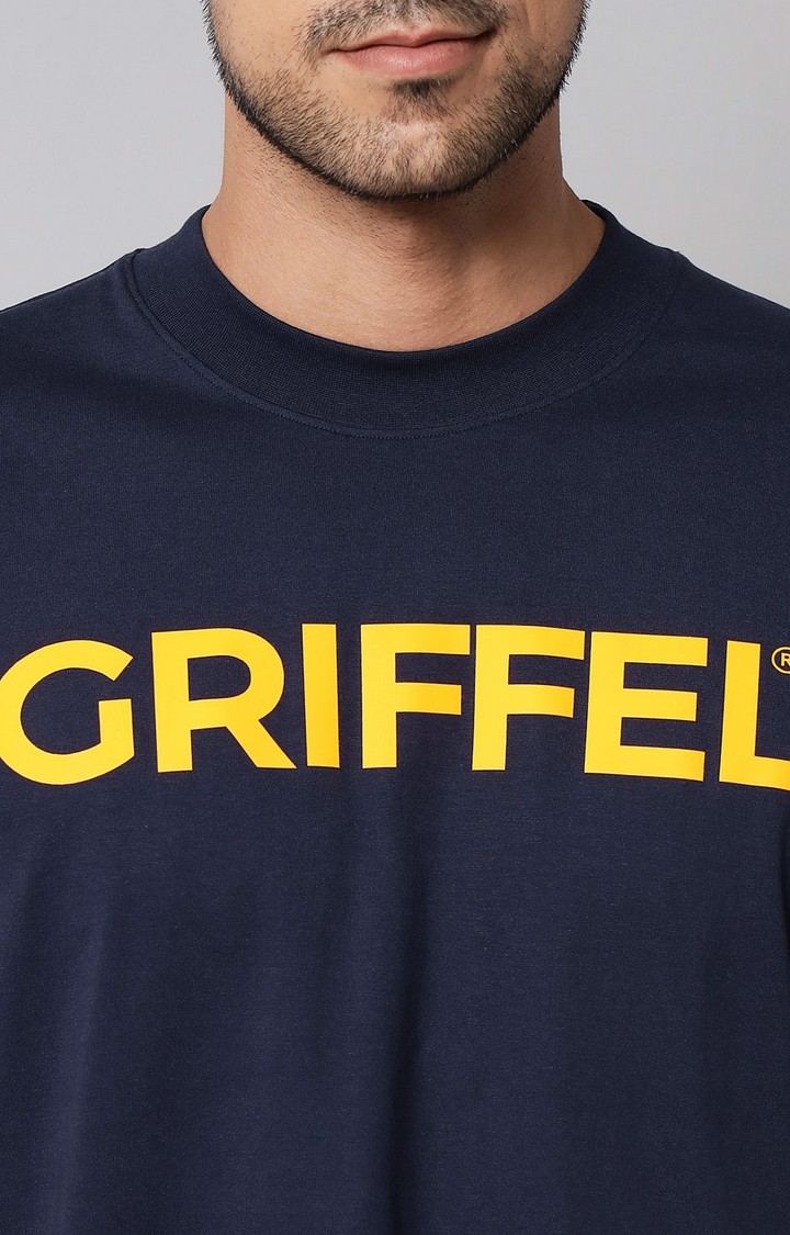 Men's Blue Printed Co-ords