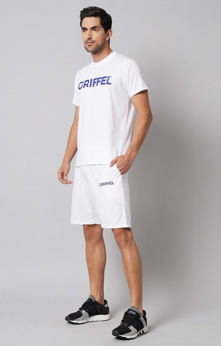 Men's White Typographic Co-ords