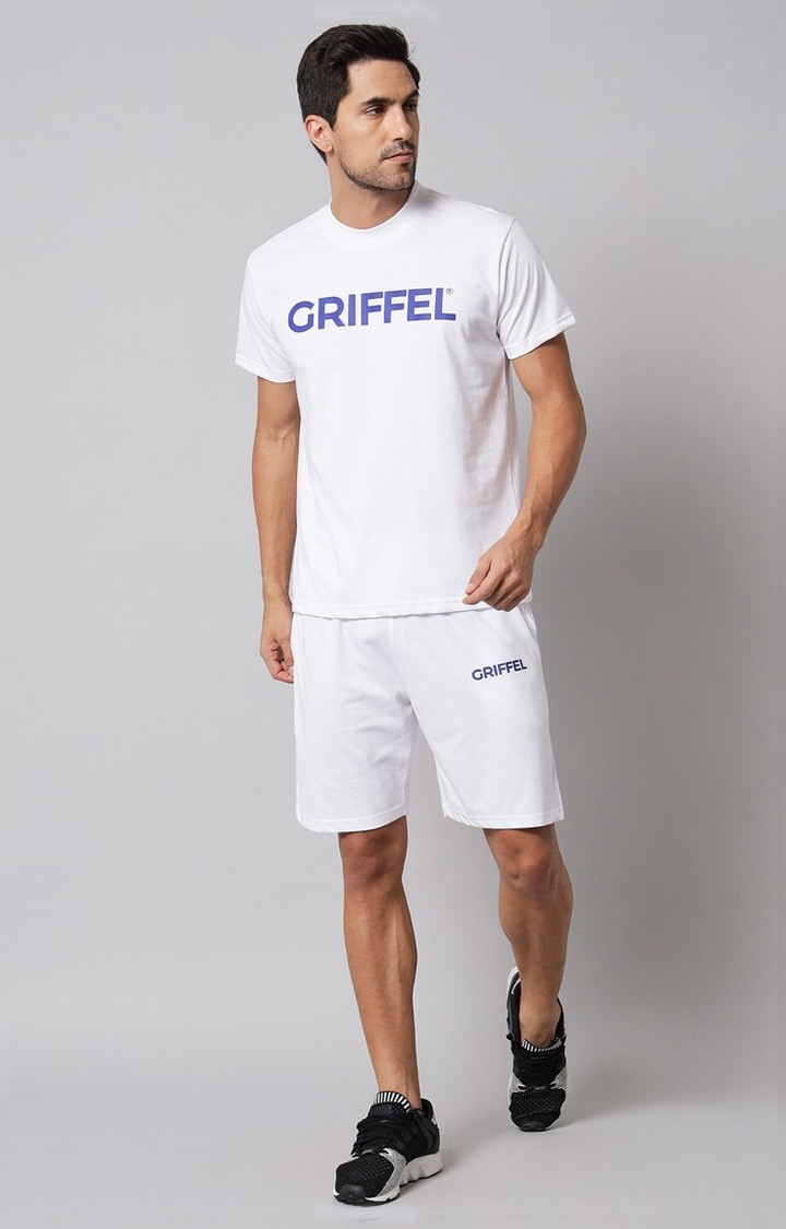 Men's White Typographic Co-ords