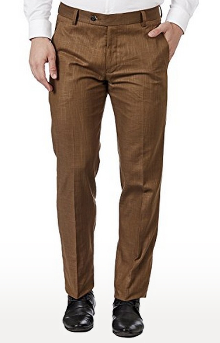 TAHVO | TAHVO Men Brown Formal Trousers 0