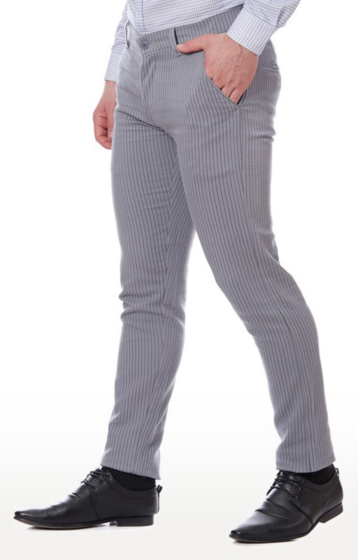 Buy British Club Men Grey Smart Casual Trousers - Trousers for Men 689391 |  Myntra