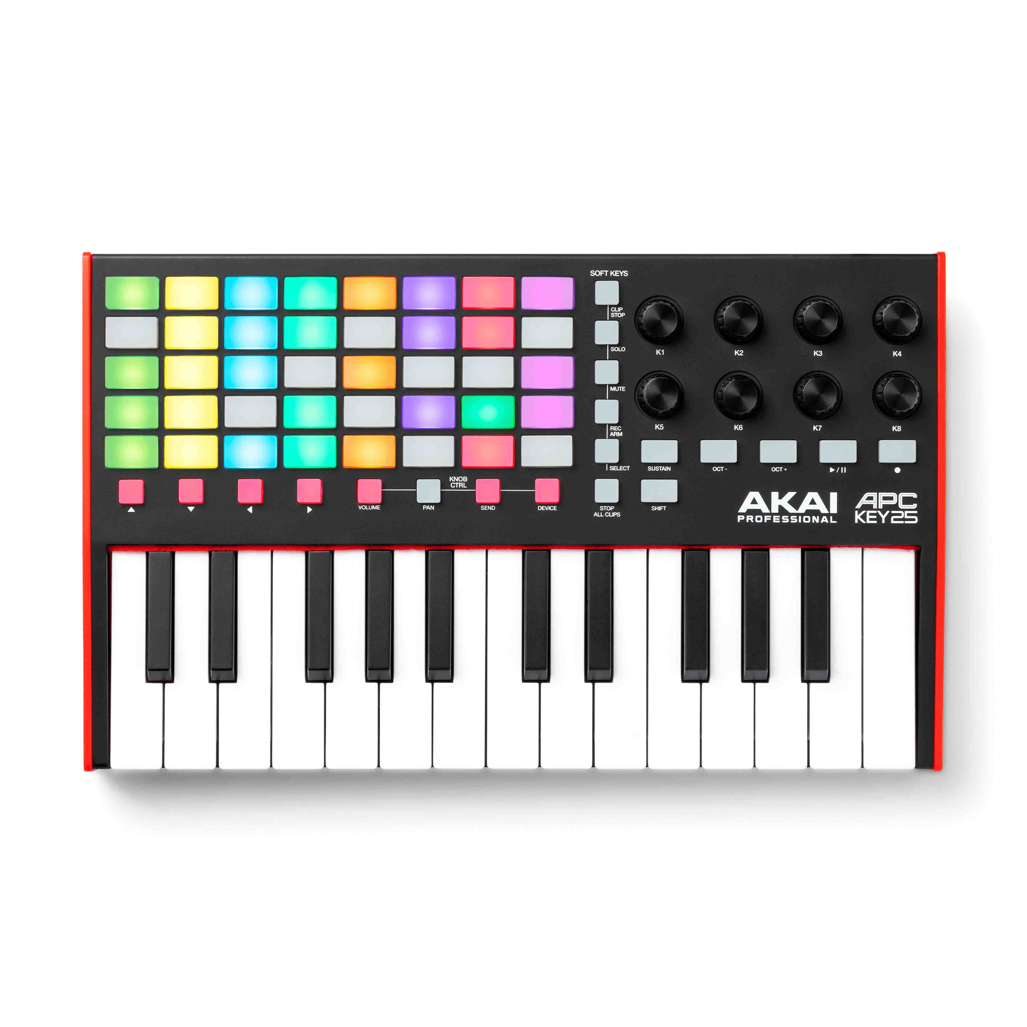 لوحة مفاتيح تحكم MIDI من Akai موديل APC Key 25 MK2 لبرنامج Ableton Live 7