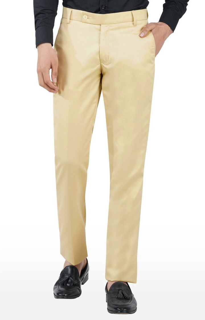 Buy Women Cream Solid Formal Regular Fit Trousers Online - 694675 | Van  Heusen