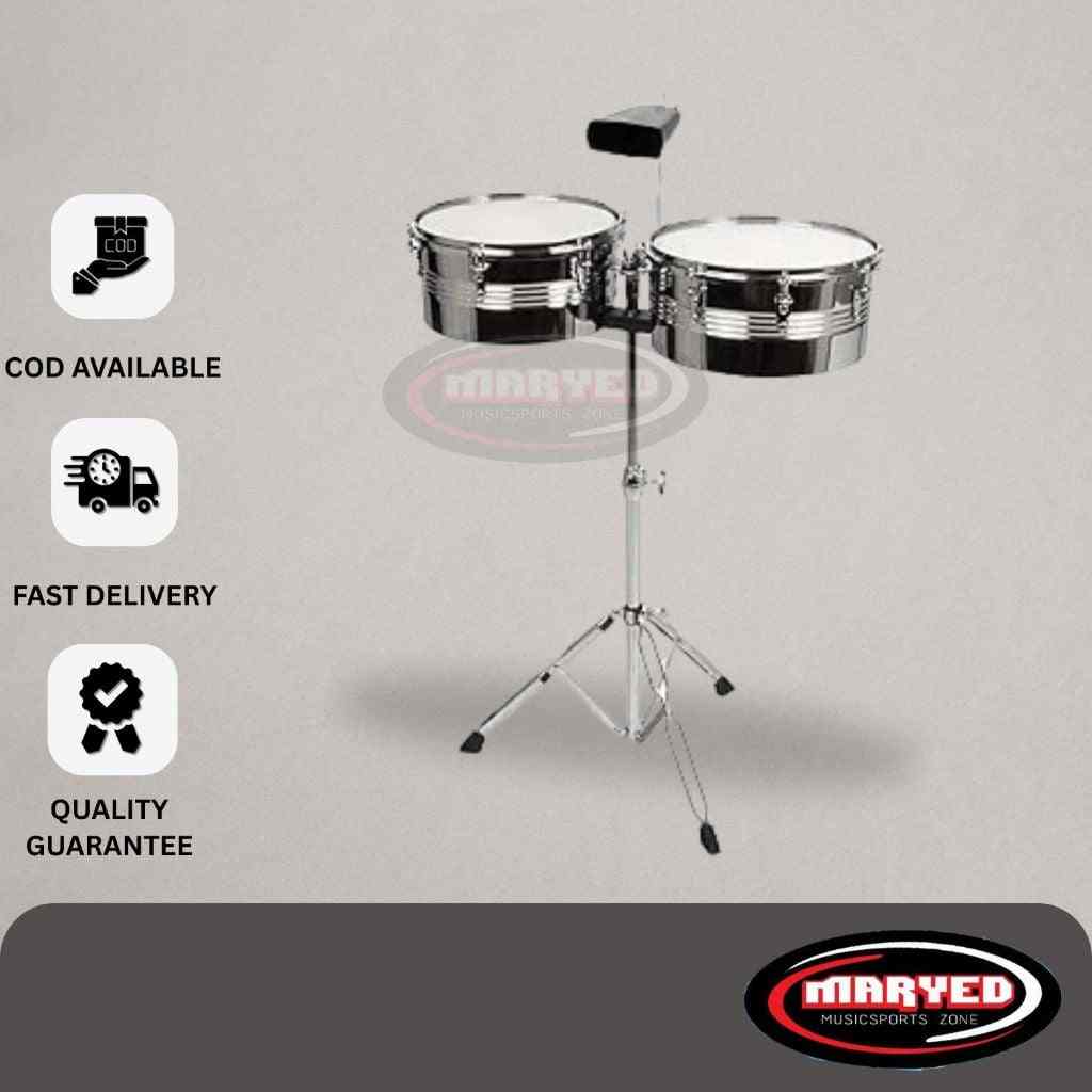 TS-01 13"-14" Timbales with 7" Metal Cowbell 2
