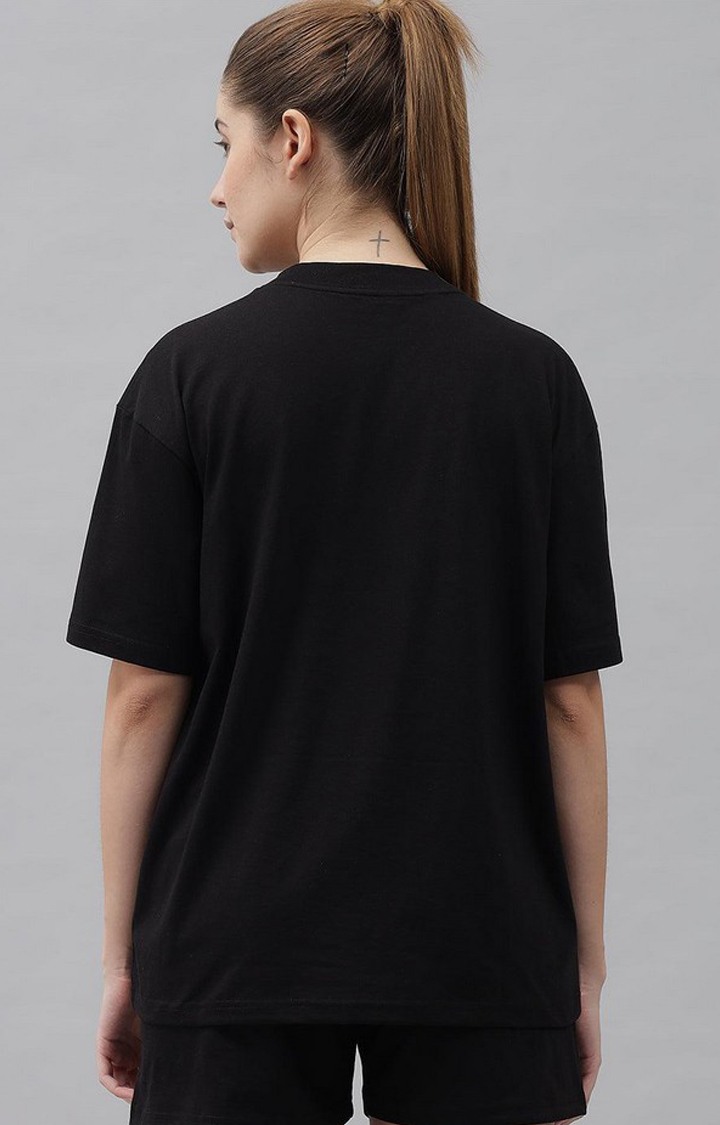 Women's Black Solid Co-ords