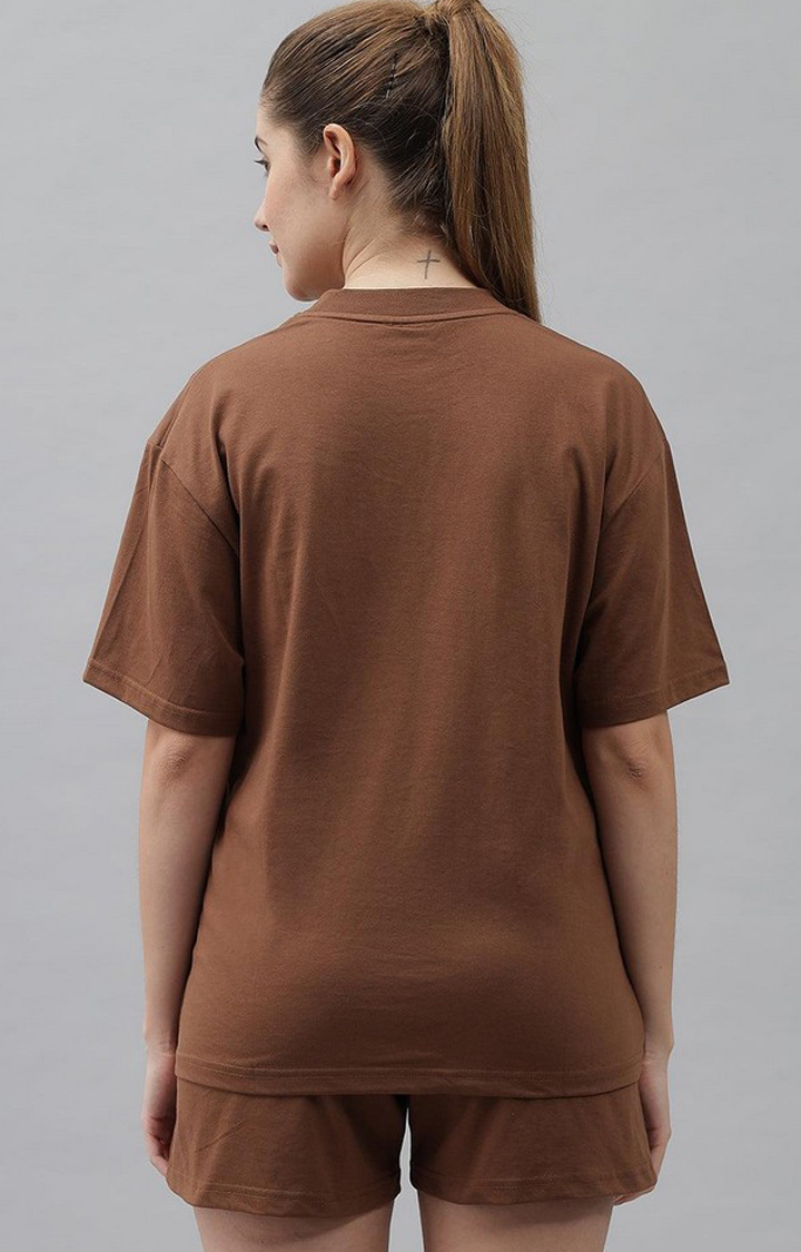 Women's Brown Solid Co-ords