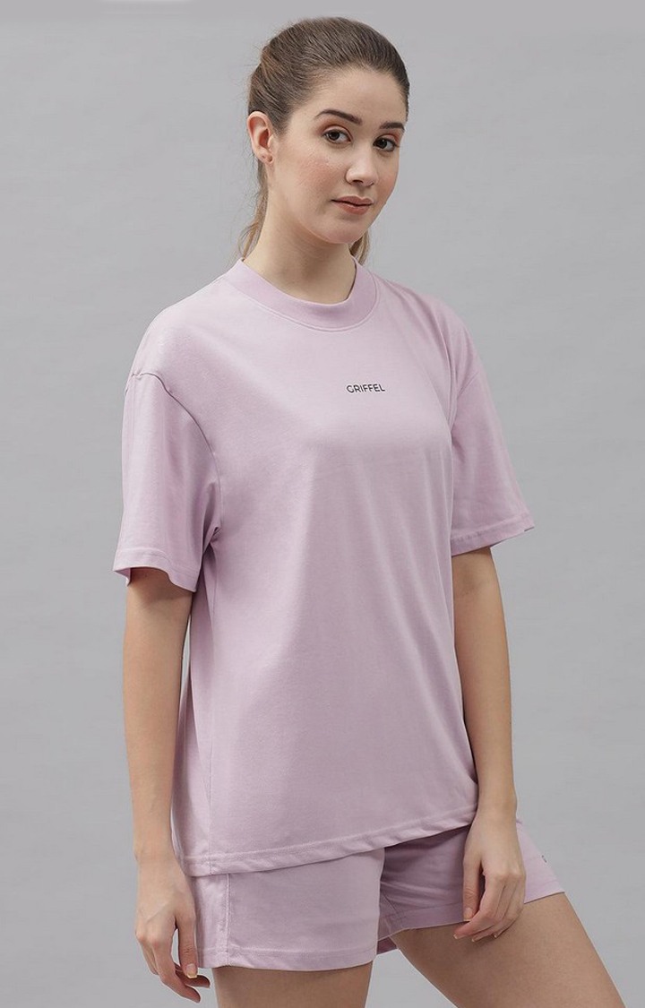 Women's Light Purple Solid Co-ords