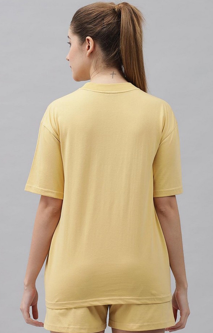 Women's Light Yellow Solid Co-ords