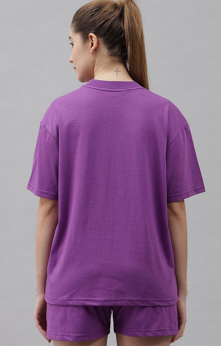 Women's Purple Solid Co-ords