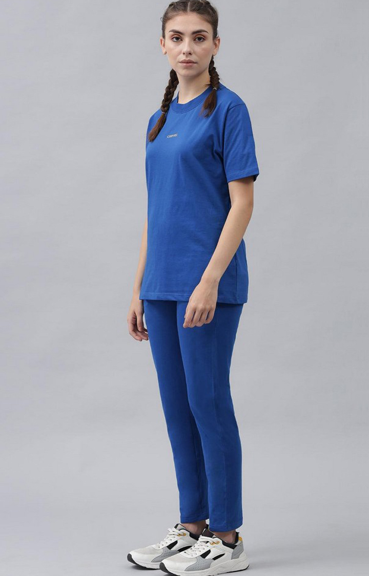 Women's Royal Solid Tracksuits
