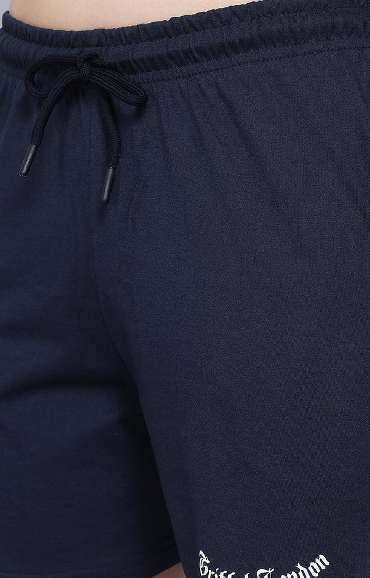Women's Navy Blue Solid Co-ords