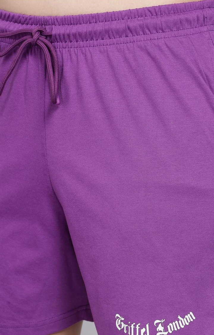Women's Purple Solid Co-ords