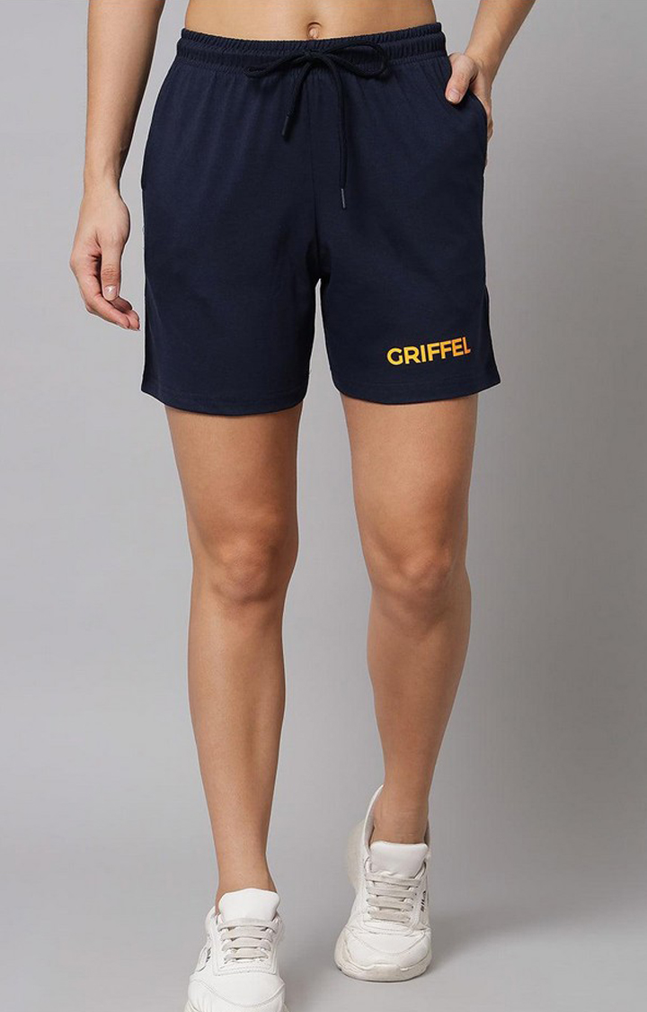 Women's Navy Blue Typographic Co-ords