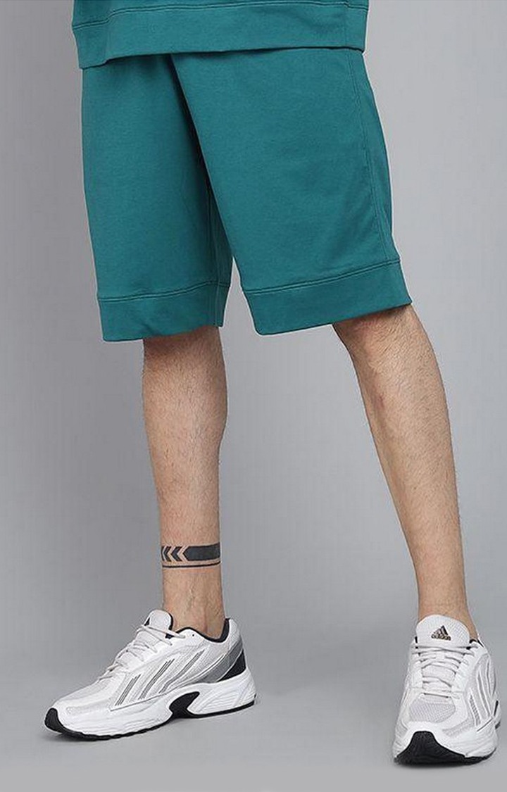 Men's Bottle Green Solid Shorts