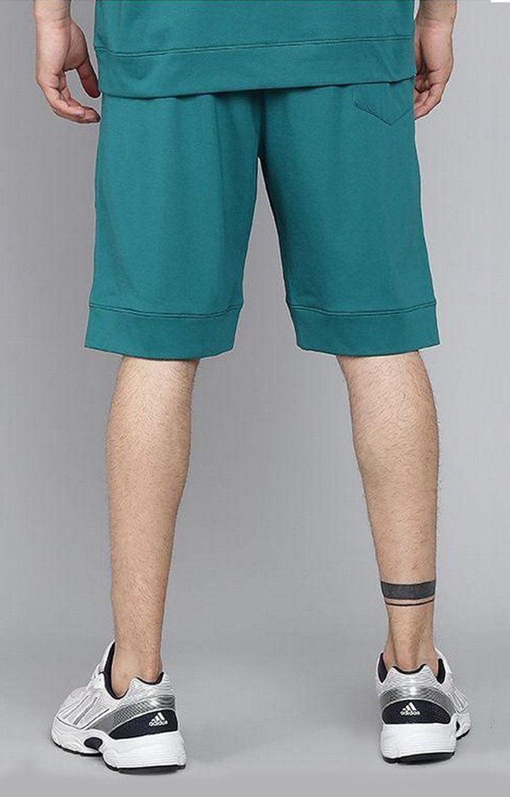 Men's Bottle Green Solid Shorts