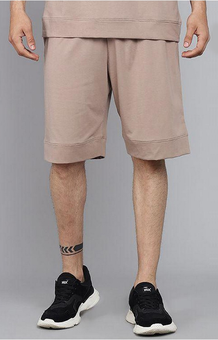 Men's Brown Solid Shorts