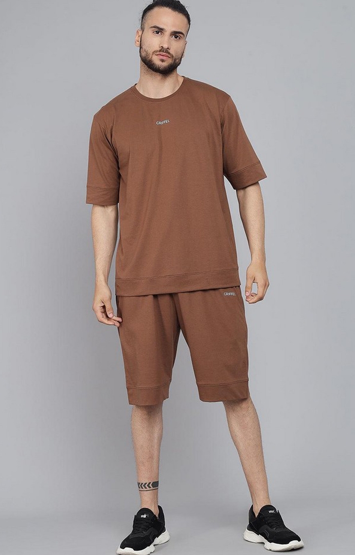 Men's Coffee Solid Shorts