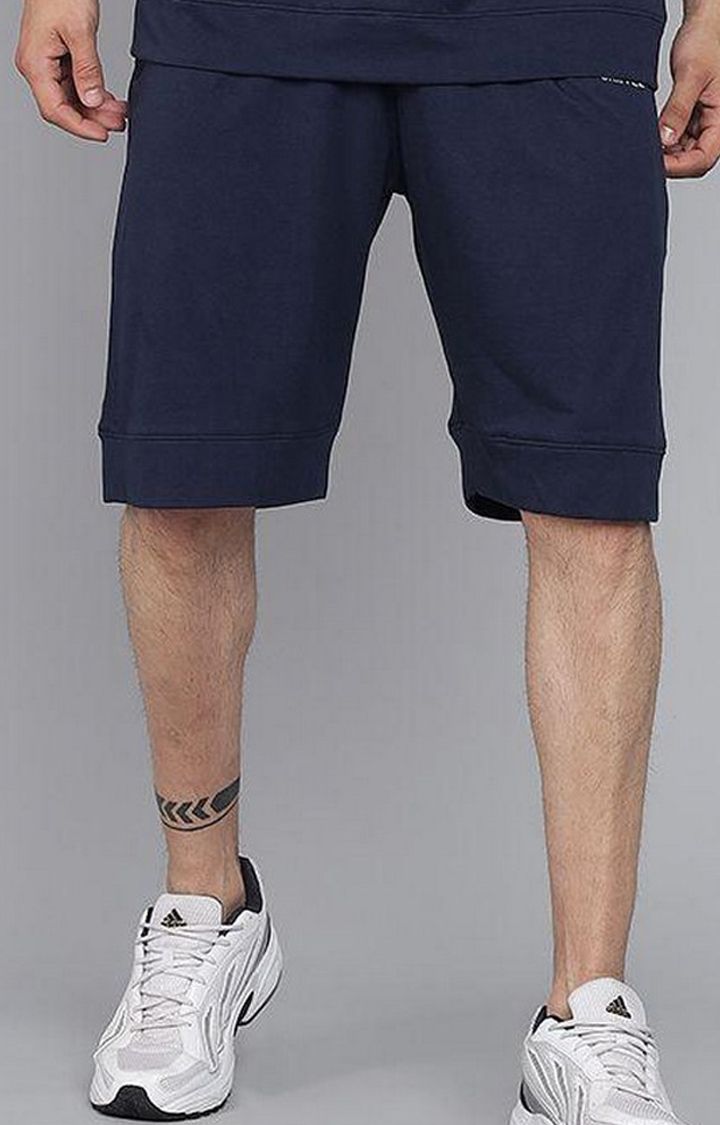 Men's Navy Solid Shorts