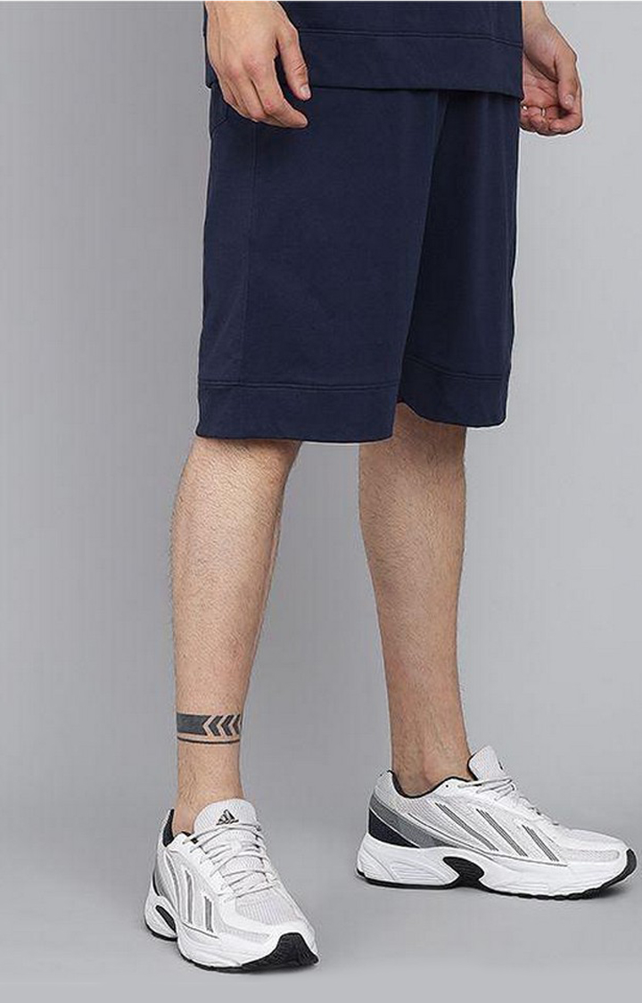 Men's Navy Solid Shorts