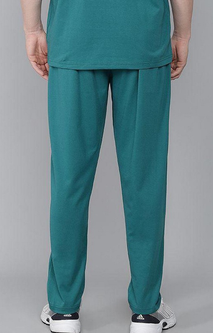 Men's Bottle Green Solid Trackpants