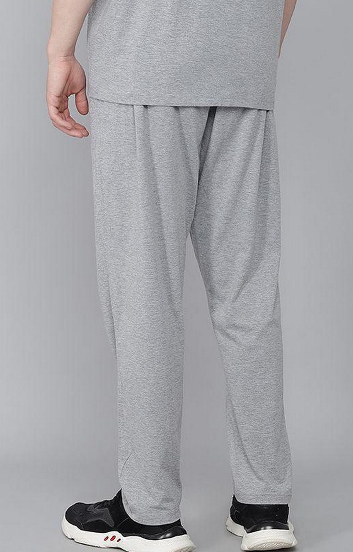 Men's Grey Solid Trackpants