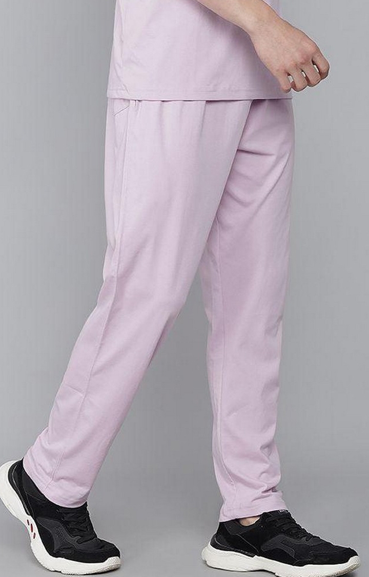 Men's Light Purple Solid Trackpants