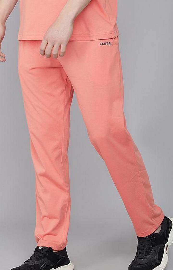 Men's Stylish Wide Leg Pants Peach ~ Light Orangish